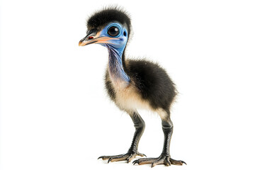 Obraz premium a bird with a blue head and a black beak
