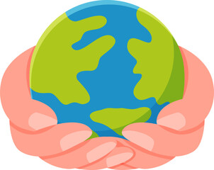 Gentle Hands Protecting a Vibrant Earth Globe