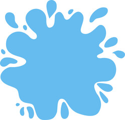 Abstract Light Blue Splash Blob with Dynamic Splashes