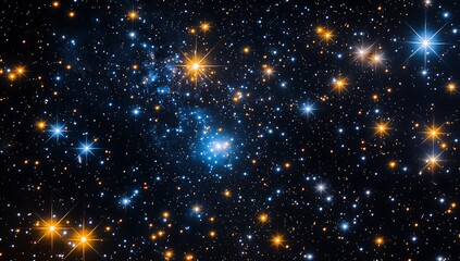 Fototapeta premium Celestial Symphony Star Cluster with Cosmic Dust, and Night Sky.