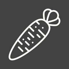 Carrot icon vector image. Suitable for mobile apps, web apps and print media.