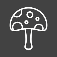 Mushroom icon vector image. Suitable for mobile apps, web apps and print media.
