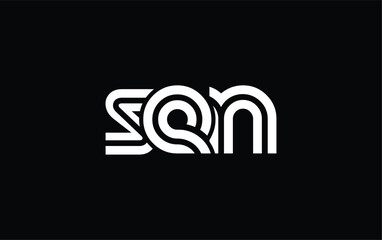 SEN Creative Unique Modern Letter Logo Design. Stylized logo featuring a unique letter design, presenting abstract minimalist aesthetics and modern appeal. © Mahamud