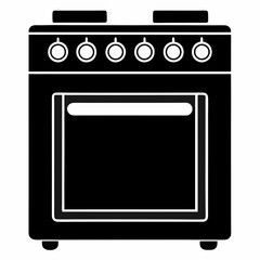 gas stove isolated on white background