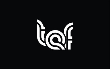 TEF Creative Unique Modern Letter Logo Design. Stylized logo featuring a unique letter design, presenting abstract minimalist aesthetics and modern appeal.