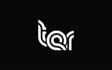 TER Creative Unique Modern Letter Logo Design. Stylized logo featuring a unique letter design, presenting abstract minimalist aesthetics and modern appeal.