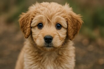 Adorable Golden Doodle Puppy A Heart-Melting Portrait