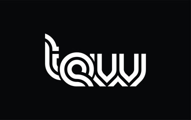 TEW Creative Unique Modern Letter Logo Design. Stylized logo featuring a unique letter design, presenting abstract minimalist aesthetics and modern appeal.