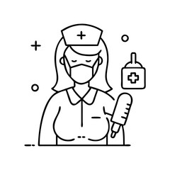 nurse icon, nurse vector illustration-simple illustration of nurse, perfect for nurse logos and icons