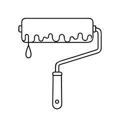 paint roller icon, paint roller vector illustration-simple illustration of paint roller, perfect for paint roller logos and icons