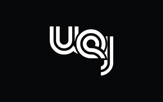 UEJ Creative Unique Modern Letter Logo Design. Stylized logo featuring a unique letter design, presenting abstract minimalist aesthetics and modern appeal.