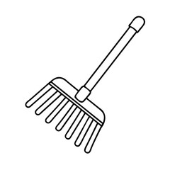 Naklejka premium rake icon, rake vector illustration-simple illustration of rake, perfect for rake logos and icons