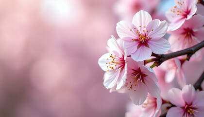 Fototapeta premium Delicate Pink Blossoms in Springtime