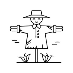 scarecrow icon, scarecrow vector illustration-simple illustration of scarecrow, perfect for scarecrow logos and icons