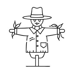 scarecrow icon, scarecrow vector illustration-simple illustration of scarecrow, perfect for scarecrow logos and icons
