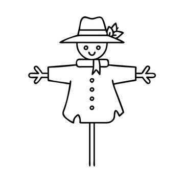 recommend clip art: scarecrow icon, scarecrow vector illustration-simple illustration of scarecrow, perfect for scarecrow logos and icons