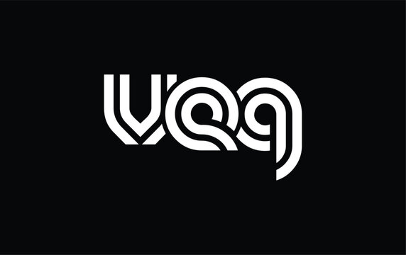 VEQ Creative Unique Modern Letter Logo Design. Stylized logo featuring a unique letter design, presenting abstract minimalist aesthetics and modern appeal.