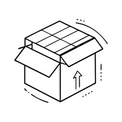 shipping box icon, shipping box vector illustration-simple illustration of shipping box, perfect for shipping box logos and icons