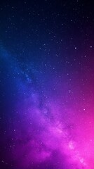 Obraz premium Mystical purple and blue galaxy filled with dazzling stars and nebulae in outer space