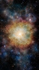 Fototapeta premium Ethereal nebula with shimmering stars in the background creating a mystical celestial scene