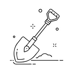 shovel icon, shovel vector illustration-simple illustration of shovel, perfect for shovel logos and icons