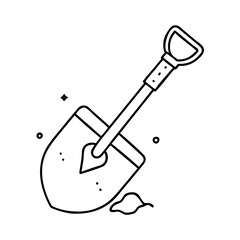 shovel icon, shovel vector illustration-simple illustration of shovel, perfect for shovel logos and icons