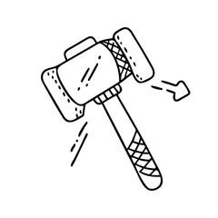 sledgehammer icon, sledgehammer vector illustration-simple illustration of sledgehammer, perfect for sledgehammer logos and icons