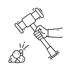 sledgehammer icon, sledgehammer vector illustration-simple illustration of sledgehammer, perfect for sledgehammer logos and icons
