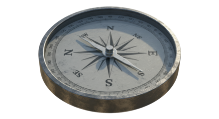 Isolated Compass on White Background