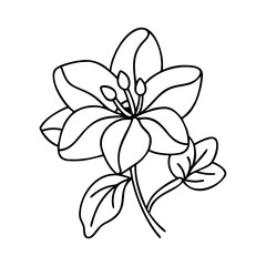 Fototapeta premium spring flower icon, spring flower vector illustration-simple illustration of spring flower, perfect for spring flower logos and icons