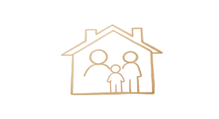 Isolated Family Drawing