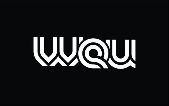 WEU Creative Unique Modern Letter Logo Design. Stylized logo featuring a unique letter design, presenting abstract minimalist aesthetics and modern appeal.