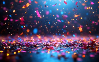 Festive Confetti Explosion Celebrate.