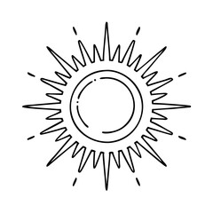 sun icon, sun vector illustration-simple illustration of sun, perfect for sun logos and icons