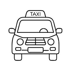 taxi icon, taxi vector illustration-simple illustration of taxi, perfect for taxi logos and icons