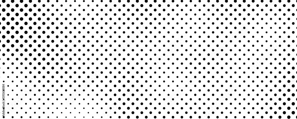 Poster monochrome halftone background with dots