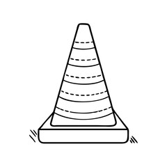 traffic cone icon, traffic cone vector illustration-simple illustration of traffic cone, perfect for traffic cone logos and icons