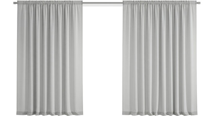 Isolated White Curtains