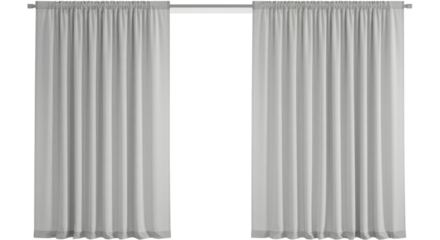 Isolated White Curtains