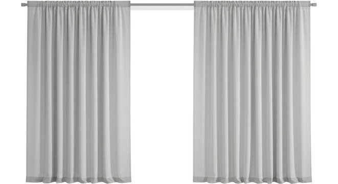Isolated White Curtains