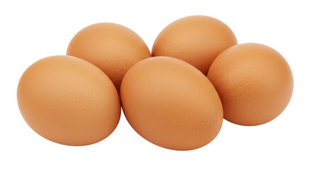 Isolated Brown Chicken Eggs