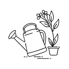 watering can icon, watering can vector illustration-simple illustration of watering can, perfect for watering can logos and icons