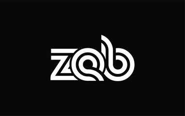 ZEB Creative Unique Modern Letter Logo Design. Stylized logo featuring a unique letter design, presenting abstract minimalist aesthetics and modern appeal.