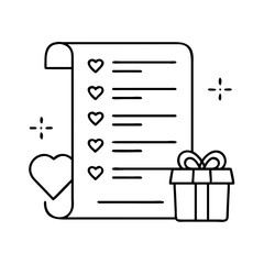 wishlist icon, wishlist vector illustration-simple illustration of wishlist, perfect for wishlist logos and icons