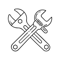 wrench icon, wrench vector illustration-simple illustration of wrench, perfect for wrench logos and icons
