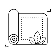 yoga mat icon, yoga mat vector illustration-simple illustration of yoga mat, perfect for yoga mat logos and icons