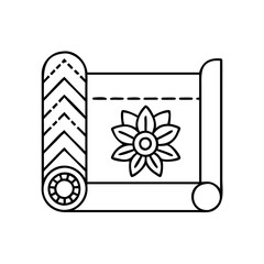 yoga mat icon, yoga mat vector illustration-simple illustration of yoga mat, perfect for yoga mat logos and icons