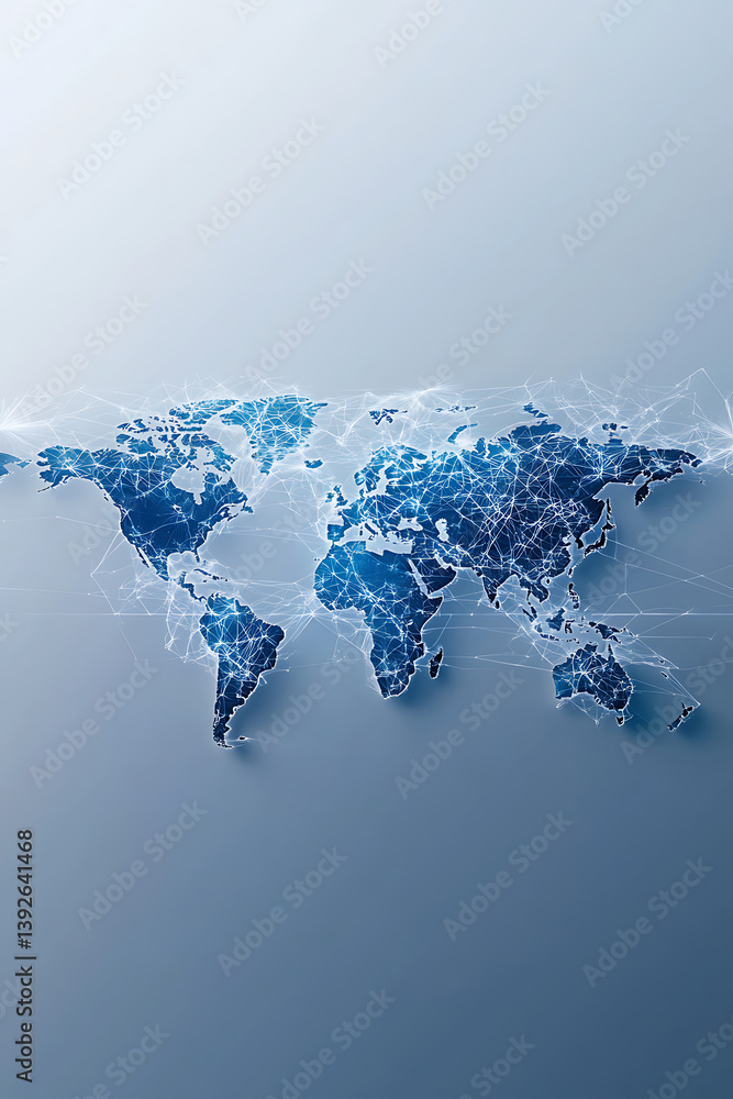 Poster geospatial data visualization digital world map infographic design abstract environment aerial view 