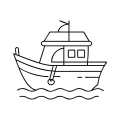 boat icon, boat vector illustration-simple illustration of boat, perfect for boat logos and icons