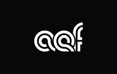 AEF Creative Unique Modern Letter Logo Design. Stylized logo featuring a unique letter design, presenting abstract minimalist aesthetics and modern appeal.